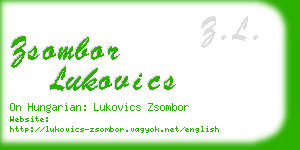 zsombor lukovics business card